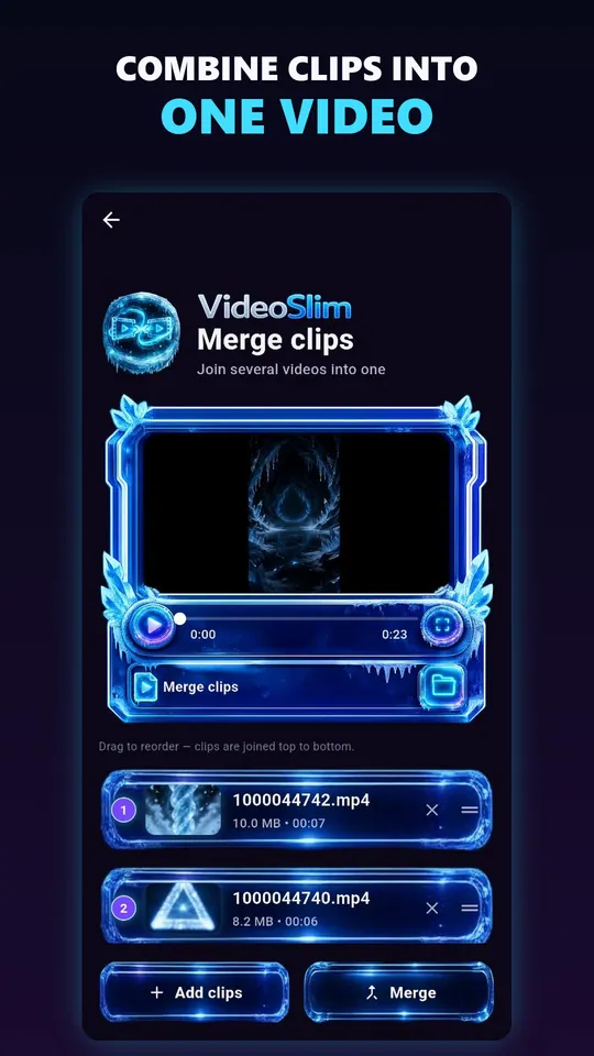 Join clips without a complicated editor